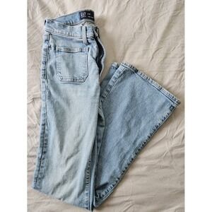 Gap 70s Flare Women's Jeans Bootcut Y2K Light Wash Size 2/26R Stretch Denim